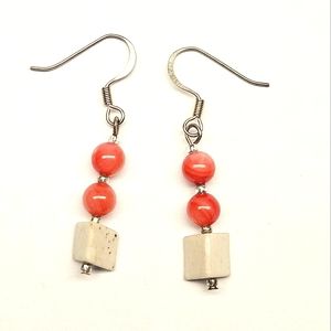 Pink Shell Beaded Earrings